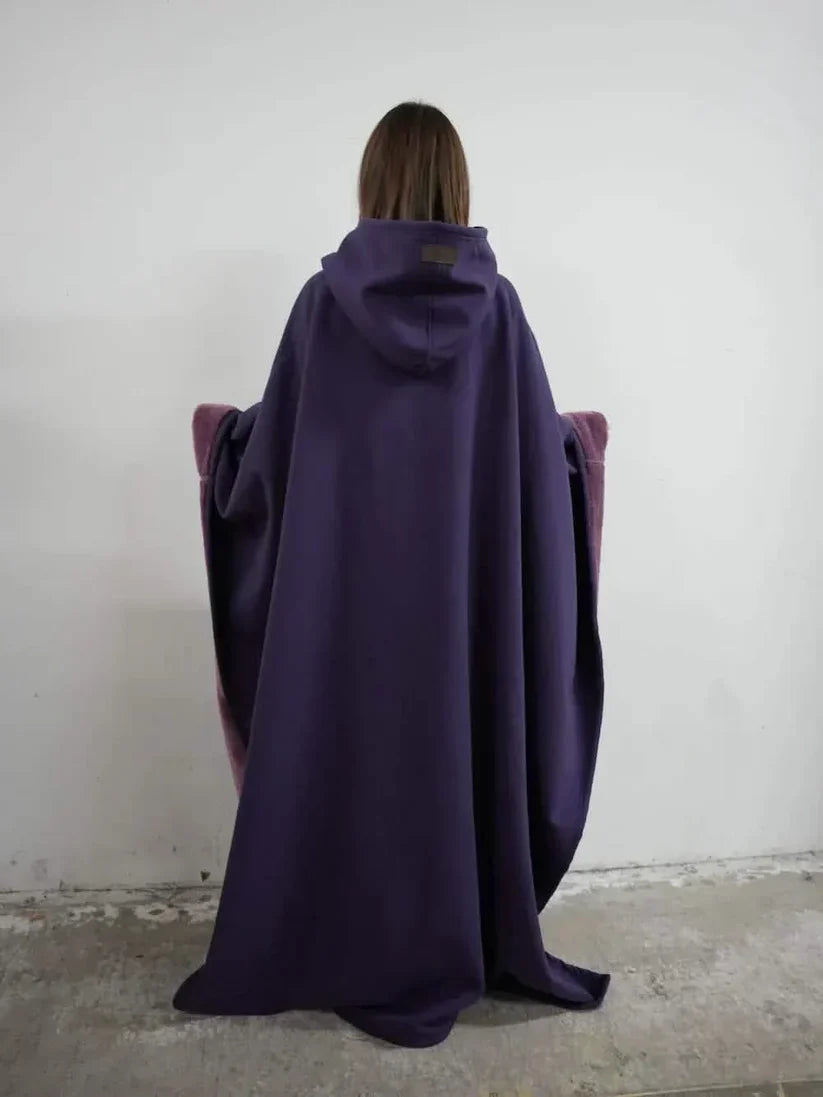 Hooded Woolen Blanket Coat