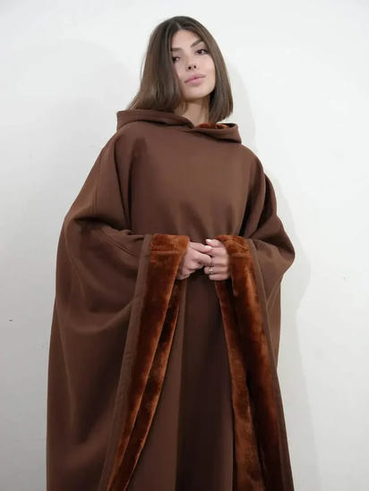 Hooded Woolen Blanket Coat